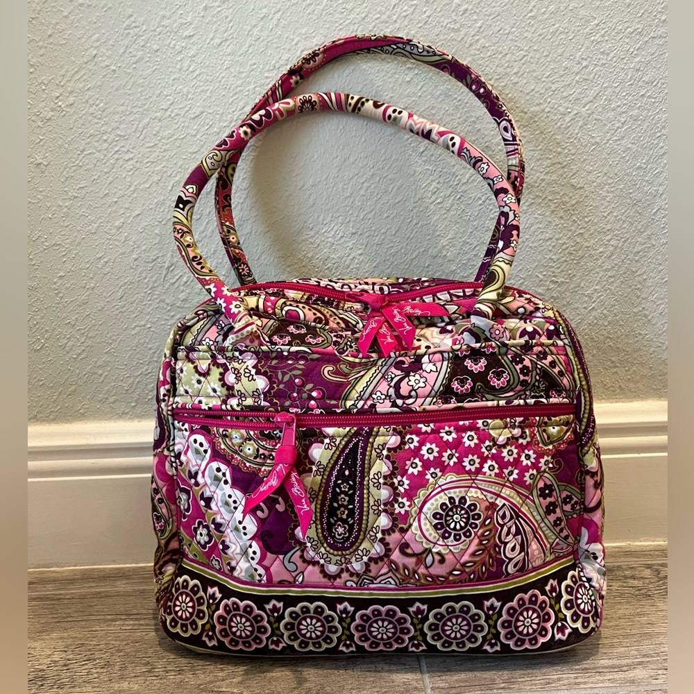 Vera Bradley Bowler Shoulder Bag in Very Berry Paisley